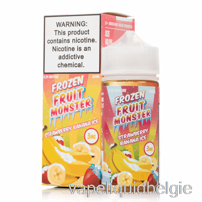 Vape België Ijs Aardbei Banaan - Bevroren Fruitmonster - 100ml 0mg